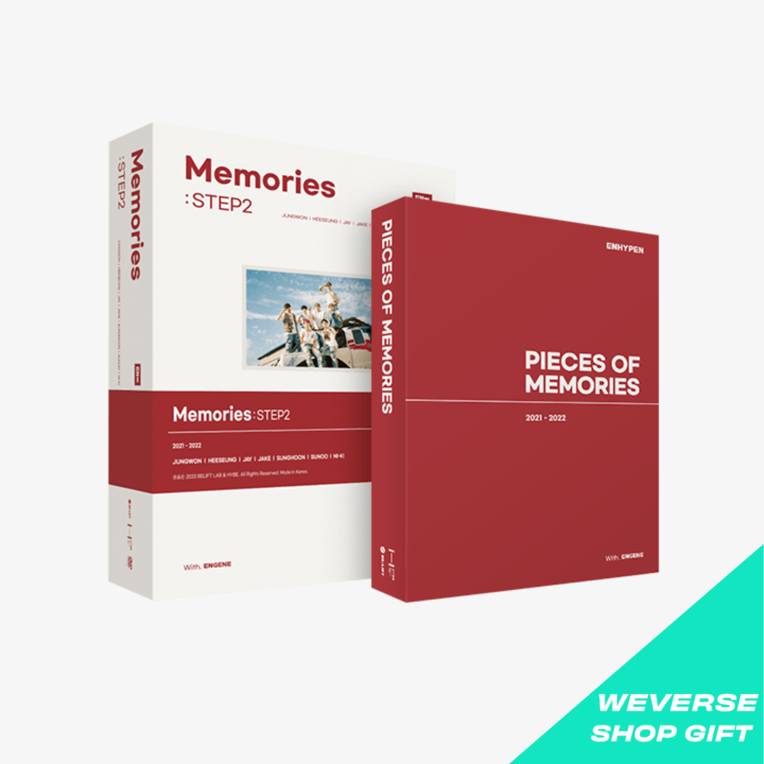 *WEVERSE SHOP GIFT* ENHYPEN - Memories : STEP 2 DVD + PIECES OF MEMORIES 2021-2022 SET