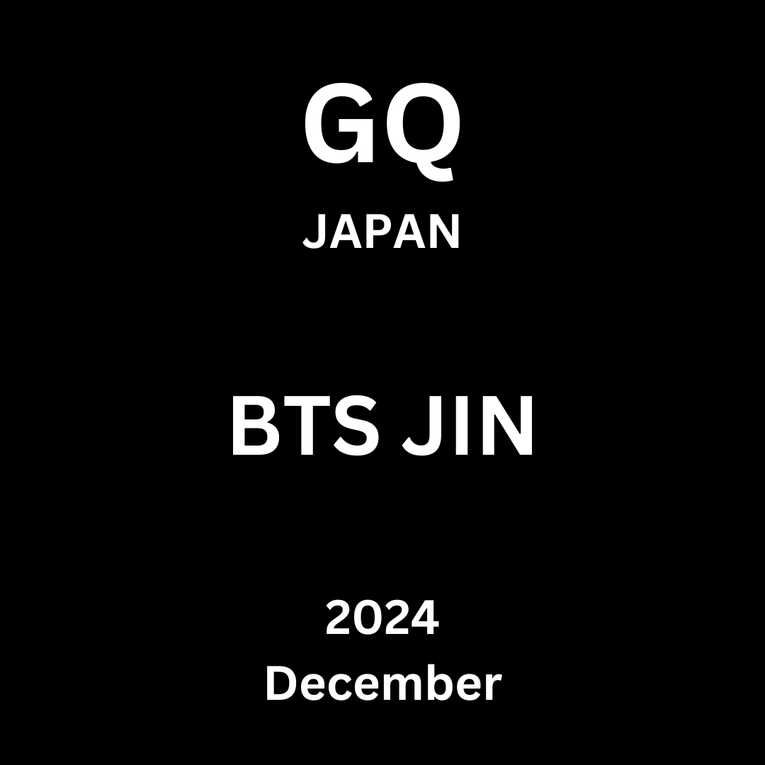 [PRE-ORDER] BTS JIN cover GQ Japan Magazine 2024 December