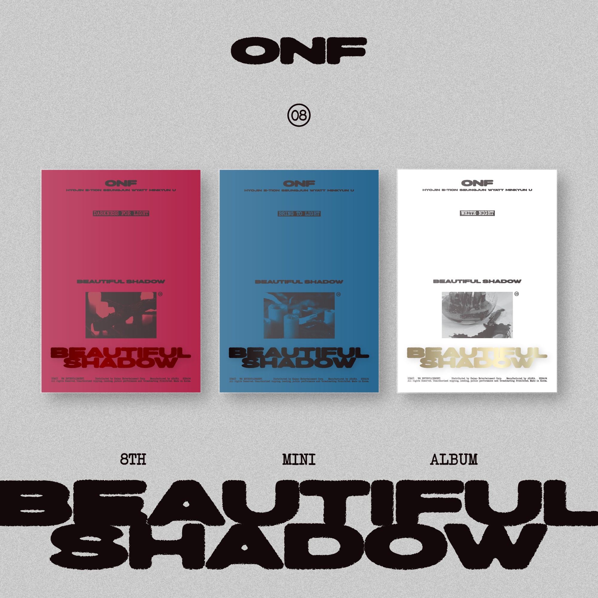 ONF - 8th Mini Album BEAUTIFUL SHADOW