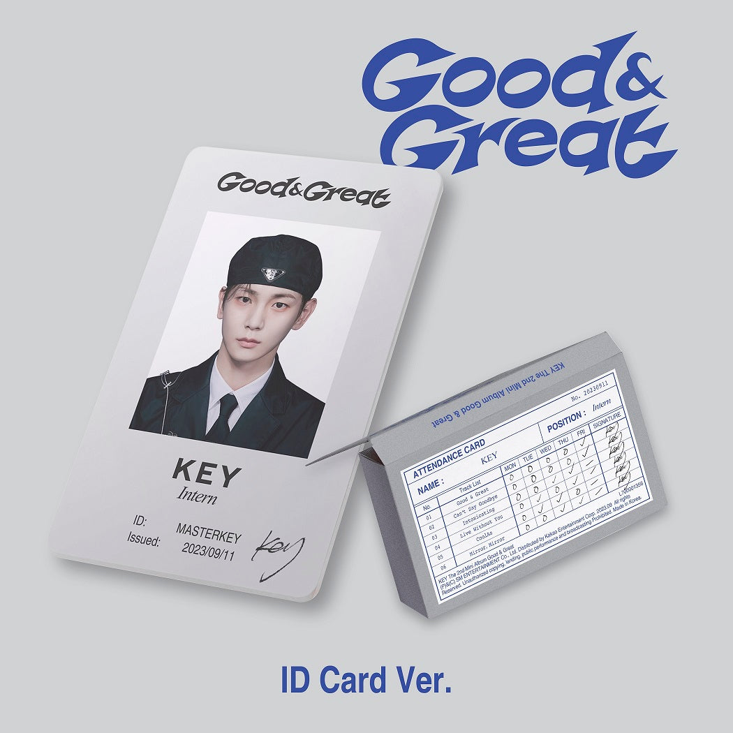 SHINee KEY - 2nd Mini Album Good & Great (ID Card / QR Ver.)