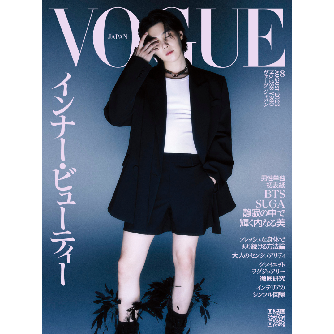 BTS SUGA couverture VOGUE Japan Magazine 2023 Août